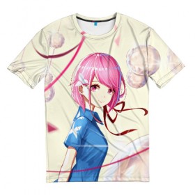 Мужская футболка 3D с принтом Girl Anime в Курске, 100% полиэфир | прямой крой, круглый вырез горловины, длина до линии бедер | anime | girl | аниме | анимэ | девочка | девушка