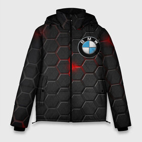 Мужская зимняя куртка 3D с принтом Карбон и BMW в Курске, верх — 100% полиэстер; подкладка — 100% полиэстер; утеплитель — 100% полиэстер | длина ниже бедра, свободный силуэт Оверсайз. Есть воротник-стойка, отстегивающийся капюшон и ветрозащитная планка. 

Боковые карманы с листочкой на кнопках и внутренний карман на молнии. | Тематика изображения на принте: bmw | авто | автомобиль | бмв | карбон | логотип | машина | текстура
