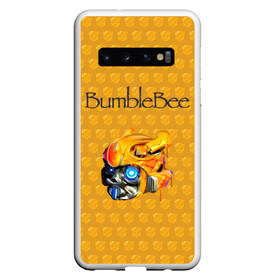 Чехол для Samsung Galaxy S10 с принтом BumbleBee в Курске, Силикон | Область печати: задняя сторона чехла, без боковых панелей | 2019 | bumble bee | transformers | арт | бамблби | желтая | киборг | классная | мёд | надпись | прикольная | пчела | робот | соты | трансформеры | улей | фильм