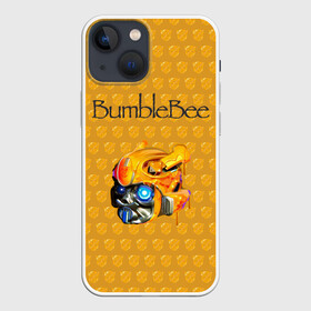 Чехол для iPhone 13 mini с принтом BumbleBee в Курске,  |  | 2019 | bumble bee | transformers | арт | бамблби | желтая | киборг | классная | мёд | надпись | прикольная | пчела | робот | соты | трансформеры | улей | фильм