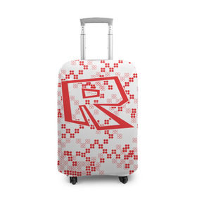 Чехол для чемодана 3D с принтом Roblox в Курске, 86% полиэфир, 14% спандекс | двустороннее нанесение принта, прорези для ручек и колес | dynablocks | roblox | robux | белый | блоки | вселенная | герои | красный | кубики | роблокс | симулятор