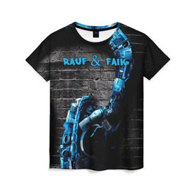 Женская футболка 3D с принтом Rauf & Faik в Курске, 100% полиэфир ( синтетическое хлопкоподобное полотно) | прямой крой, круглый вырез горловины, длина до линии бедер | faik | rauf | азербайджан | баку | детство | мирзаевы | рауф | фаик