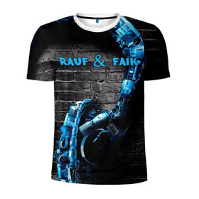 Мужская футболка 3D спортивная с принтом Rauf & Faik в Курске, 100% полиэстер с улучшенными характеристиками | приталенный силуэт, круглая горловина, широкие плечи, сужается к линии бедра | faik | rauf | азербайджан | баку | детство | мирзаевы | рауф | фаик