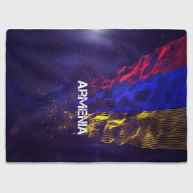 Плед 3D с принтом Armenia(Армения) в Курске, 100% полиэстер | закругленные углы, все края обработаны. Ткань не мнется и не растягивается | Тематика изображения на принте: armenia | flag | urban | армения | город | мир | путешествие | символика | страны | флаг | флаги