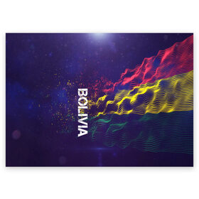 Поздравительная открытка с принтом Bolivia(Боливия) в Курске, 100% бумага | плотность бумаги 280 г/м2, матовая, на обратной стороне линовка и место для марки
 | bolivia | flag | urban | город | мир | путешествие | символика | страны | флаг | флаги