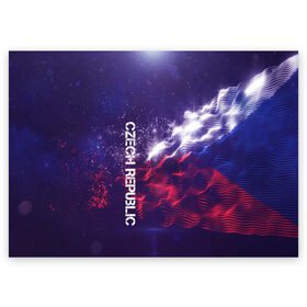 Поздравительная открытка с принтом Czech Republic(Чехия) в Курске, 100% бумага | плотность бумаги 280 г/м2, матовая, на обратной стороне линовка и место для марки
 | czech republic | flag | urban | город | мир | путешествие | символика | страны | флаг | флаги | чехия