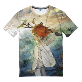 Мужская футболка 3D с принтом The Promised Neverland в Курске, 100% полиэфир | прямой крой, круглый вырез горловины, длина до линии бедер | Тематика изображения на принте: 