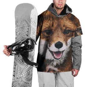 Накидка на куртку 3D с принтом Лисичка в Курске, 100% полиэстер |  | Тематика изображения на принте: голова | животные | лиса | мордочка | пасть | природа | рыжая | язык