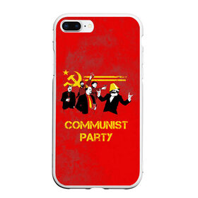 Чехол для iPhone 7Plus/8 Plus матовый с принтом Communist party в Курске, Силикон | Область печати: задняя сторона чехла, без боковых панелей | Тематика изображения на принте: вечеринка | звезда | кастро | коммунизм | коммунист | коммунистическая | ленин | мао | маркс | молот | партия | рауль | серп | сталин | тусовка | ульянов | фидель | цзиньпин | цзэдун | энгельс