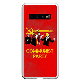 Чехол для Samsung Galaxy S10 с принтом Communist party в Курске, Силикон | Область печати: задняя сторона чехла, без боковых панелей | вечеринка | звезда | кастро | коммунизм | коммунист | коммунистическая | ленин | мао | маркс | молот | партия | рауль | серп | сталин | тусовка | ульянов | фидель | цзиньпин | цзэдун | энгельс