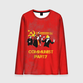 Мужской лонгслив 3D с принтом Communist party в Курске, 100% полиэстер | длинные рукава, круглый вырез горловины, полуприлегающий силуэт | Тематика изображения на принте: вечеринка | звезда | кастро | коммунизм | коммунист | коммунистическая | ленин | мао | маркс | молот | партия | рауль | серп | сталин | тусовка | ульянов | фидель | цзиньпин | цзэдун | энгельс