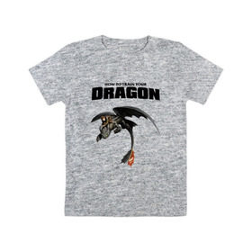 Детская футболка хлопок с принтом Как приручить дракона в Курске, 100% хлопок | круглый вырез горловины, полуприлегающий силуэт, длина до линии бедер | dragon | беззубик | викинги | дракон | мульт | мультфильм | фэнтези