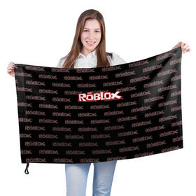 Флаг 3D с принтом Roblox в Курске, 100% полиэстер | плотность ткани — 95 г/м2, размер — 67 х 109 см. Принт наносится с одной стороны | game | gamer | roblox | игры | логотип | роблокс