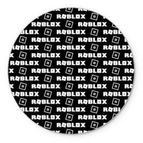 Коврик для мышки круглый с принтом ROBLOX  в Курске, резина и полиэстер | круглая форма, изображение наносится на всю лицевую часть | game | gamer | logo | roblox | игры | логотип | роблокс