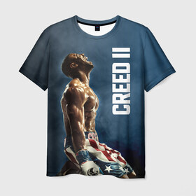 Мужская футболка 3D с принтом Creed 2 в Курске, 100% полиэфир | прямой крой, круглый вырез горловины, длина до линии бедер | creed | jordan | lundgren | stallone | бальбоа | бокс | джордан | крид | лундгрен | ринг | рокки | сильвестр | сталлоне