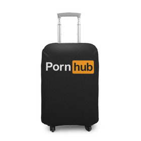 Чехол для чемодана 3D с принтом PORNOHUB в Курске, 86% полиэфир, 14% спандекс | двустороннее нанесение принта, прорези для ручек и колес | brazzers | hub | бразерс