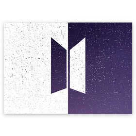 Поздравительная открытка с принтом BTS STARS в Курске, 100% бумага | плотность бумаги 280 г/м2, матовая, на обратной стороне линовка и место для марки
 | bt21 | bts | bts army | bts stickers | j hope | jimin | jin | jungkook | k pop | rap monster | rapmon | stars | suga | v | бтс | звезды | корея | стикеры bts