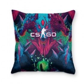 Подушка 3D с принтом CS-GO Hyper Beast в Курске, наволочка – 100% полиэстер, наполнитель – холлофайбер (легкий наполнитель, не вызывает аллергию). | состоит из подушки и наволочки. Наволочка на молнии, легко снимается для стирки | 2019 | computer game | counter strike | cs | cs go | csgo | dota | dota2 | game | howl | hyperbeast | warning | автомат | вой | го | игрок | компьютерная игра | контр страйк | контра | кс | оружие | турнир