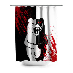 Штора 3D для ванной с принтом MONOKUMA в Курске, 100% полиэстер | плотность материала — 100 г/м2. Стандартный размер — 146 см х 180 см. По верхнему краю — пластиковые люверсы для креплений. В комплекте 10 пластиковых колец | ahegao | anime | bear | blood | danganronpa | derector | despair | girls | happy | havoc | manga | monokuma | panda | red | robot | trigger | ultra | аниме | ахегао | директор | кровь | манга | медведь | монокума | панда | робот