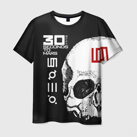 Мужская футболка 3D с принтом 30 Seconds to Mars в Курске, 100% полиэфир | прямой крой, круглый вырез горловины, длина до линии бедер | 30 seconds | 30 seconds to mars | 30 stm | mars | thirty seconds to mars | группы | джаред лето | музыка | рок