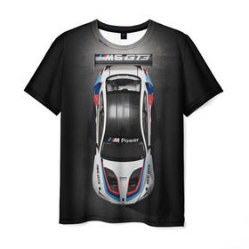 Мужская футболка 3D с принтом BMW M Power в Курске, 100% полиэфир | прямой крой, круглый вырез горловины, длина до линии бедер | Тематика изображения на принте: bmw | car | motorsport | race | sports car | street racing | автомобиль | автоспорт | бмв | гонка | спорткар