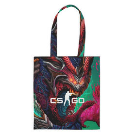 Шоппер 3D с принтом CS GO  hyper beast skin в Курске, 100% полиэстер | Плотность: 200 г/м2; Размер: 34×35 см; Высота лямок: 30 см | beast | counterstike | csgo | hyper | hyperbeast | m4a1s | steam | винтовка | контра | кс | ксго | шмотки