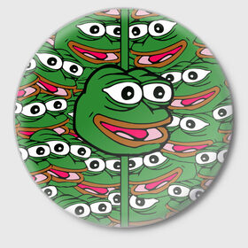 Значок с принтом Good / Sad frog в Курске,  металл | круглая форма, металлическая застежка в виде булавки | bad | dab | frog | good | kek | pepe | sad | кек | лягушка | мем | мемы | пепе | со смыслом | фрог