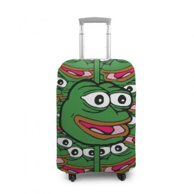 Чехол для чемодана 3D с принтом Good / Sad frog в Курске, 86% полиэфир, 14% спандекс | двустороннее нанесение принта, прорези для ручек и колес | bad | dab | frog | good | kek | pepe | sad | кек | лягушка | мем | мемы | пепе | со смыслом | фрог
