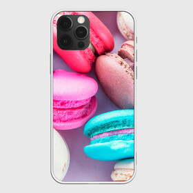 Чехол для iPhone 12 Pro с принтом Macaroons в Курске, силикон | область печати: задняя сторона чехла, без боковых панелей | almond | cookie | dessert | food | macaroons | maccarone | maccherone | десерт | еда | макарон | макарони | макароны | макарун | макаруны | миндаль | миндальный | орех | печенье | сладкое | сладости