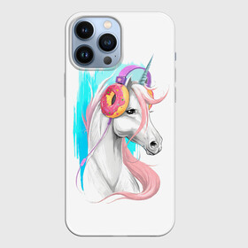 Чехол для iPhone 13 Pro Max с принтом Music Unicorn Art в Курске,  |  | волшебный | единорог | единорожик | единорожка | магия | музыка | пончик | пончики