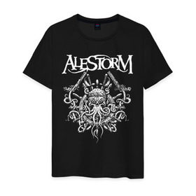 Мужская футболка хлопок с принтом Alestorm в Курске, 100% хлопок | прямой крой, круглый вырез горловины, длина до линии бедер, слегка спущенное плечо. | alestorm | metal | группы | метал | музыка | пауэр метал | рок | фолк метал | хэви метал