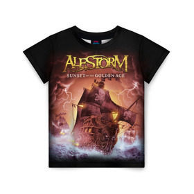 Детская футболка 3D с принтом Alestorm в Курске, 100% гипоаллергенный полиэфир | прямой крой, круглый вырез горловины, длина до линии бедер, чуть спущенное плечо, ткань немного тянется | alestorm | metal | группы | метал | музыка | пауэр метал | рок | фолк метал | хэви метал