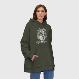 Худи SuperOversize хлопок с принтом Asking Alexandria в Курске, 70% хлопок, 30% полиэстер, мягкий начес внутри | карман-кенгуру, эластичная резинка на манжетах и по нижней кромке, двухслойный капюшон
 | asking alexandria | аскинг александриа | группы | метал | музыка | рок | хэви метал | электроникор