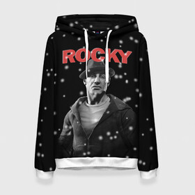 Женская толстовка 3D с принтом Old Rocky в Курске, 100% полиэстер  | двухслойный капюшон со шнурком для регулировки, мягкие манжеты на рукавах и по низу толстовки, спереди карман-кенгуру с мягким внутренним слоем. | creed | jordan | lundgren | mix fight | mixfight | stallone | ufc | бальбоа | бокс | джордан | крид | лундгрен | мышцы | ринг | роки | рокки | сильвестр | сталлоне | сталоне