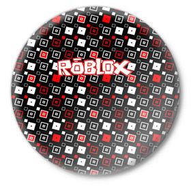 Значок с принтом Roblox в Курске,  металл | круглая форма, металлическая застежка в виде булавки | Тематика изображения на принте: game | gamer | logo | roblox | игры | логотип | роблокс