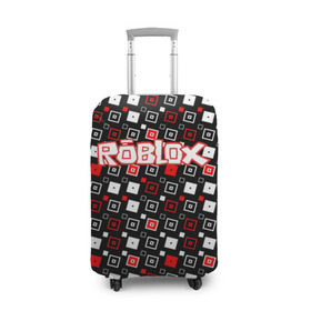 Чехол для чемодана 3D с принтом Roblox в Курске, 86% полиэфир, 14% спандекс | двустороннее нанесение принта, прорези для ручек и колес | game | gamer | logo | roblox | игры | логотип | роблокс