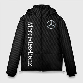 Мужская зимняя куртка 3D с принтом MERCEDES BENZ CARBON в Курске, верх — 100% полиэстер; подкладка — 100% полиэстер; утеплитель — 100% полиэстер | длина ниже бедра, свободный силуэт Оверсайз. Есть воротник-стойка, отстегивающийся капюшон и ветрозащитная планка. 

Боковые карманы с листочкой на кнопках и внутренний карман на молнии. | Тематика изображения на принте: amg | auto | carbon | mercedes | mercedes benz | sport | авто | автомобиль | автомобильные | амг | бренд | карбон | марка | машины | мерседес | спорт