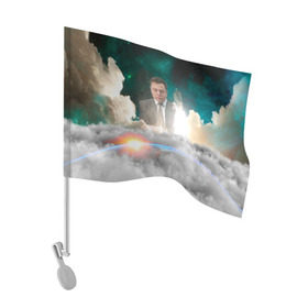 Флаг для автомобиля с принтом Elon Musk Thinker (Илон Маск) в Курске, 100% полиэстер | Размер: 30*21 см | elon musk | space | space x | tesla | дым | илон маск | инопланетяне | космос | личность | мыслитель | облака | планета | ракета | спейс | тесла | философ | шаттл