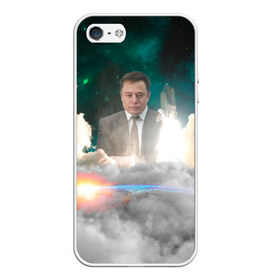 Чехол для iPhone 5/5S матовый с принтом Elon Musk Thinker (Илон Маск) в Курске, Силикон | Область печати: задняя сторона чехла, без боковых панелей | elon musk | space | space x | tesla | дым | илон маск | инопланетяне | космос | личность | мыслитель | облака | планета | ракета | спейс | тесла | философ | шаттл