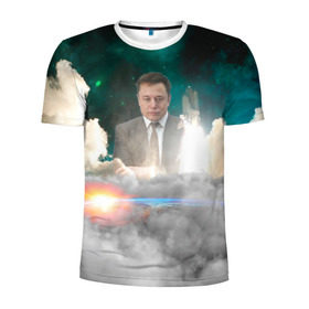 Мужская футболка 3D спортивная с принтом Elon Musk Thinker (Илон Маск) в Курске, 100% полиэстер с улучшенными характеристиками | приталенный силуэт, круглая горловина, широкие плечи, сужается к линии бедра | elon musk | space | space x | tesla | дым | илон маск | инопланетяне | космос | личность | мыслитель | облака | планета | ракета | спейс | тесла | философ | шаттл