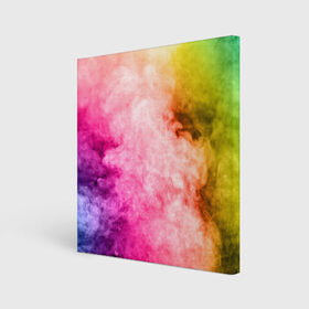 Холст квадратный с принтом Радужный дым в Курске, 100% ПВХ |  | Тематика изображения на принте: holi | праздник красок | радуга | радужный дым | холи | цвета радуги | яркий