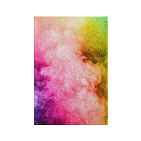 Обложка для паспорта матовая кожа с принтом Радужный дым в Курске, натуральная матовая кожа | размер 19,3 х 13,7 см; прозрачные пластиковые крепления | holi | праздник красок | радуга | радужный дым | холи | цвета радуги | яркий