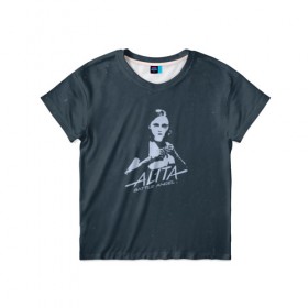 Детская футболка 3D с принтом Alita: Battle Angel в Курске, 100% гипоаллергенный полиэфир | прямой крой, круглый вырез горловины, длина до линии бедер, чуть спущенное плечо, ткань немного тянется | Тематика изображения на принте: 