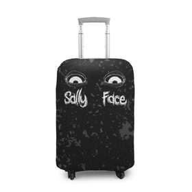 Чехол для чемодана 3D с принтом SALLY FACE Eyes в Курске, 86% полиэфир, 14% спандекс | двустороннее нанесение принта, прорези для ручек и колес | blue | face | fisher | game | games | gizmo | hair | larry | mask | sally | волосы | гизмо | голубые | игра | игры | ларри | маска | протез | сали | салли | синие | синий | триллер | ужасы | фейс | фишер | фэйс | хоррор