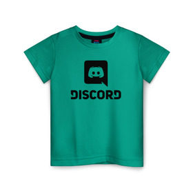 Детская футболка хлопок с принтом DISCORD в Курске, 100% хлопок | круглый вырез горловины, полуприлегающий силуэт, длина до линии бедер | дискорд | игры | скайп