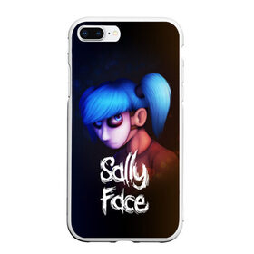 Чехол для iPhone 7Plus/8 Plus матовый с принтом SALLY FACE в Курске, Силикон | Область печати: задняя сторона чехла, без боковых панелей | blue | face | fisher | game | games | gizmo | hair | larry | mask | sally | волосы | гизмо | голубые | игра | игры | ларри | маска | протез | сали | салли | синие | синий | триллер | ужасы | фейс | фишер | фэйс | хоррор