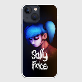 Чехол для iPhone 13 mini с принтом SALLY FACE в Курске,  |  | blue | face | fisher | game | games | gizmo | hair | larry | mask | sally | волосы | гизмо | голубые | игра | игры | ларри | маска | протез | сали | салли | синие | синий | триллер | ужасы | фейс | фишер | фэйс | хоррор