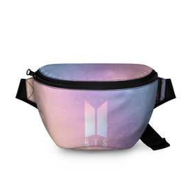 Поясная сумка 3D с принтом BTS LOVE YOURSELF в Курске, 100% полиэстер | плотная ткань, ремень с регулируемой длиной, внутри несколько карманов для мелочей, основное отделение и карман с обратной стороны сумки застегиваются на молнию | bangtan boys | bt21 | bts | bts army | bts stickers | j hope | jimin | jin | jungkook | k pop | rap monster | rapmon | suga | v | бтс | корея | стикеры bts