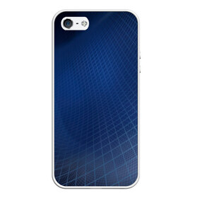Чехол для iPhone 5/5S матовый с принтом Сеть в Курске, Силикон | Область печати: задняя сторона чехла, без боковых панелей | blue | net | web | квадраты | клетка | паутина | сетка | сеть | синий