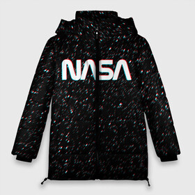 Женская зимняя куртка 3D с принтом NASA GLITCH SPACE в Курске, верх — 100% полиэстер; подкладка — 100% полиэстер; утеплитель — 100% полиэстер | длина ниже бедра, силуэт Оверсайз. Есть воротник-стойка, отстегивающийся капюшон и ветрозащитная планка. 

Боковые карманы с листочкой на кнопках и внутренний карман на молнии | galaxy | nasa | space | space company | star | астрономия | галактика | звезды | космическая компания | космос | наса